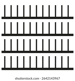 Vertical lines icon. Black stripe shape. Simple column pattern. Vector contrast form.