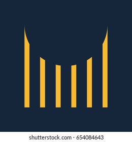 Vertical lines logo architecture