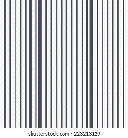 Vertical lines pattern background. Abstract wallpaper with random wide narrow stripes or curves. Grid lines texture. Cells repeating pattern. White background. Vector
