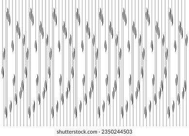 Vertical lines of pattern vector. Design crab hand black on white background. Design print for illustration, textile, texture, wallpaper, background. Set 6