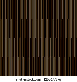 Vertical lines random pattern vector. Design stripes gradient gold on black background. Design print for illustrations, wallpaper, textile, background. Set 3
