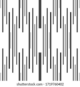 Vertical lines random of pattern vector. Design stripe black on white background. Design print for illustration, texture, textile, wallpaper, background. Set 4