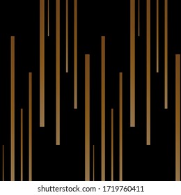 Vertical lines random of pattern vector. Design stripe gold on black
 background. Design print for illustration, texture, textile, wallpaper, background. Set 2
