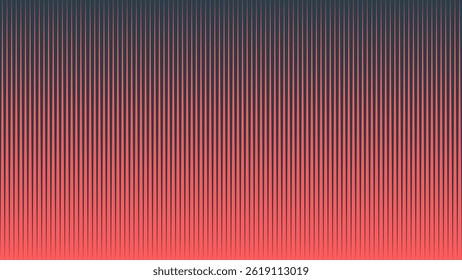Vertical lines taper toward the top, creating a halftone transition from dark to light red. Striking vector abstraction layout with high contrast, perfect for futuristic posters, UI and design visuals