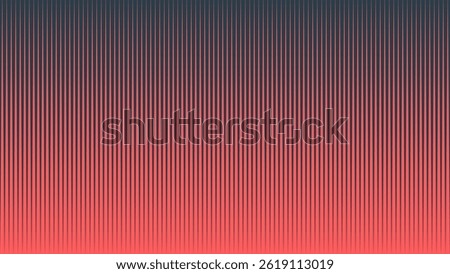 Vertical lines taper toward the top, creating a halftone transition from dark to light red. Striking vector abstraction layout with high contrast, perfect for futuristic posters, UI and design visuals