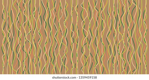 Vertical lines. Vertical wavy lines. Seamless background. Retro texture. Pattern for wallpaper and fabric. Vector graphics