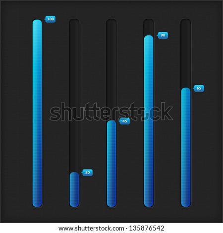 Vertical loading bar. Collection of modern progress loading bars, eps 10