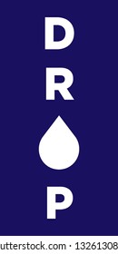 Vertical logo with icon of a drop