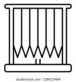 Vertical louvers icon. Outline vertical louvers vector icon for web design isolated on white background