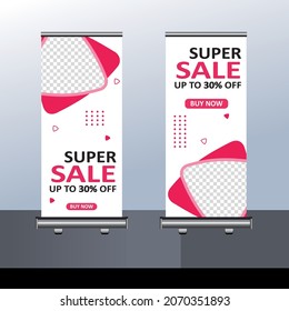 Vertical Luxury, beautiful, yoga X-banner design for business. new style and creative