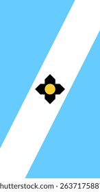 Vertical Madison Flag, Wisconsin, USA