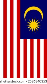 Vertical Malaysia Flag Vector Images