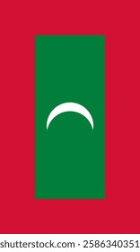 Vertical Maldives Flag Vector Images