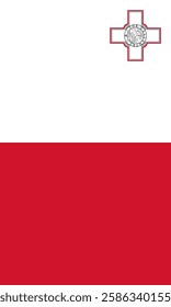 Vertical Malta Flag Vector Images