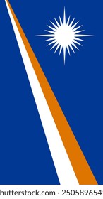 Vertical Marshall Islands Flag, Vertical Flag of Marshall Islands