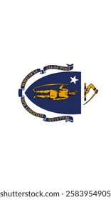 Vertical Massachusetts Flag Vector Images