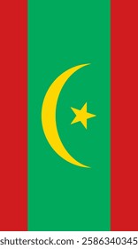 Vertical Mauritania Flag Vector Images
