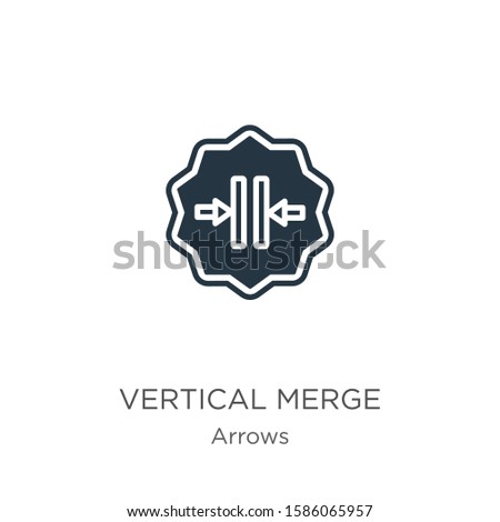 Vertical merge icon vector. Trendy flat vertical merge icon from arrows collection isolated on white background. Vector illustration can be used for web and mobile graphic design, logo, eps10