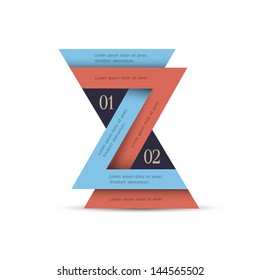  Vertical minimal infographics design with triangles. Vector EPS10