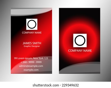 Vertical Modern Business Card Set 