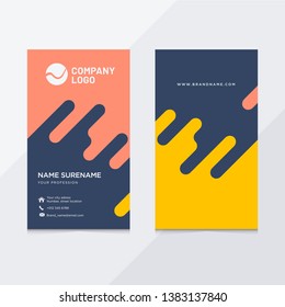 Vertical modern business card template design