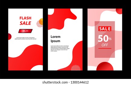 Vertical modern fluid template design background with gradient red, black and vibrant violet color for sale promotion. Suitable for social media stories, story, web banner, flyer, poster and brochure.