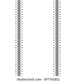 Vertical monochrome black and white seamless pattern. Vector drawing