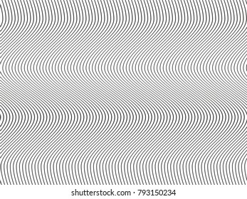 vertical monochrome curved lines pattern. Stripes background. Vector wallpaper concept. wave geometric concept.