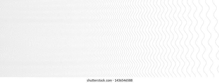 Vertical monochrome stripes header banner background design element empty blank template isolated on white nobody no people vector wavy pattern