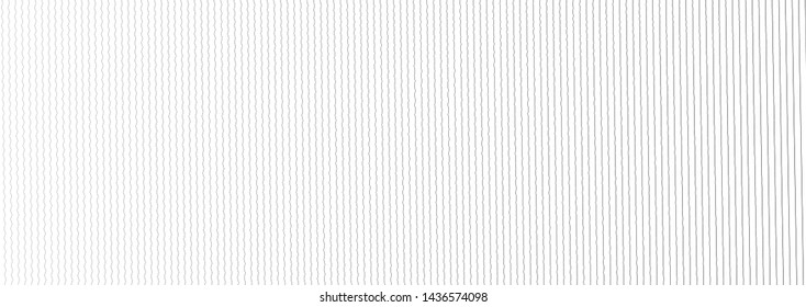Vertical monochrome stripes header banner background design element empty blank template isolated on white nobody no people vector wavy pattern