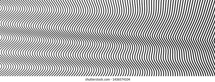 Vertical monochrome stripes header banner background design element empty blank template isolated on white nobody no people vector wavy pattern