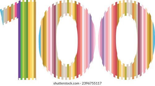 las líneas verticales multicolor son cien ilustraciones vectoriales aisladas en fondo blanco.
