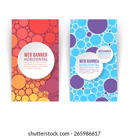 Vertical Multicolor Flat Web Banner Template
