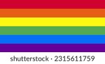 Vertical multicolored stripes. Abstract pride flag. Colorful rainbow background .