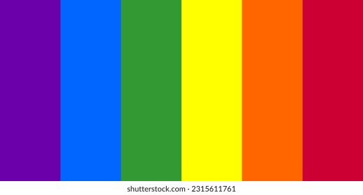 Vertical multi-colored stripes. Rainbow colors, vector image LGBT Flag, Symbol of Freedom