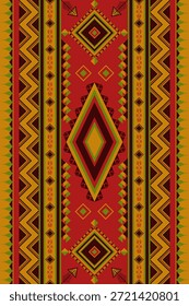 Vertical of Native Southwest Geometric Abstract Ethnic Pattern sem emenda. Aztec americano mexicano Navajo textura tribal. design para tecido, impressão tapete moda