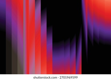 Fundo Vertical Violeta Vermelho com Fitas e Gradiente de Néon