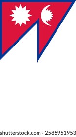 Vertical Nepal Flag Vector Images