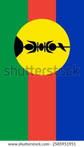 Vertical New Caledonia Flag Vector Images