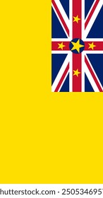 Vertical Video Niue Bandera, Vertical Bandera de Niue