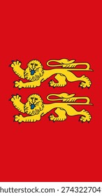 Vertical Normandy Flag, Vertical Flag of Normandy