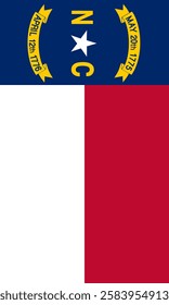 Vertical North Carolina Flag Vector Images