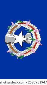 Vertical Northern Mariana Islands Flag Vector Images