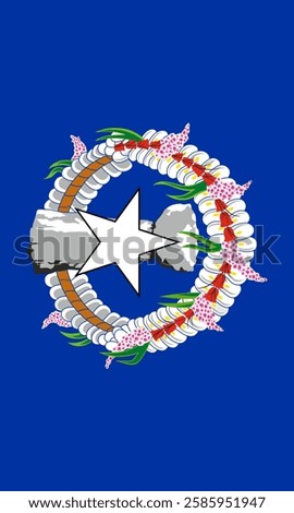 Vertical Northern Mariana Islands Flag Vector Images