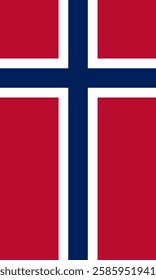 Vertical Norway Flag Vector Images