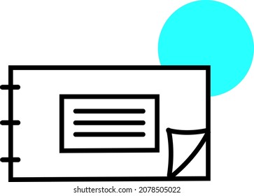 Portátil vertical, ilustración, vector, sobre fondo blanco.