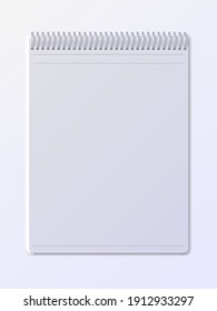 Ilustración vectorial realista de bloc de notas vertical