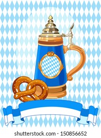 Vertical  Oktoberfest Celebration  Background with Copy space.