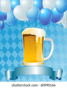 Vertical  Oktoberfest Celebration Background with Copy space.