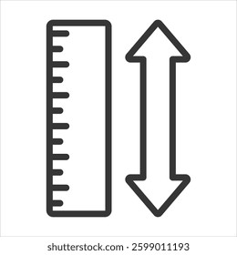 Vertical Outline Icon Vector Illustration